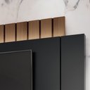 Ver imagem 5 de Painel Home Suspenso 2.2 para Tv até 70" com Fita Led Mdp/mdf Shawn Preto/castanho G26 - Gran Belo