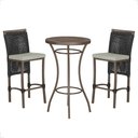 Ver imagem 1 de Mesa Bistrô com 2 Banquetas Roma Marrom Corda Náutica Estofado 3 Trama Original