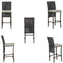 Ver imagem 5 de Mesa Bistrô com 2 Banquetas Roma Marrom Corda Náutica Estofado 3 Trama Original