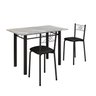 Conjunto Sala de Jantar Mesa Retangular 100x60cm Tampo Granito Topázio 2 Banquetas Maragogi Yescasa - 2