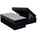Ver imagem 1 de Cama Box Baú Solteiro: Colchão Ortopédico Ortobom D33 / Ep Iso 100 Ultra Firme + Base Crc Suede