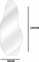 Ver imagem 5 de Espelho Orgânico Luxo Grande 150 X 60 Corpo Inteiro Moderno Lapidado com Suporte
