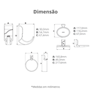Ver imagem 6 de Kit Acessórios para Banheiro 7 Peças Linha Sofisticato Cor Preto Durín