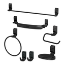 Ver imagem 1 de Kit Acessórios para Banheiro 7 Peças Linha Sofisticato Cor Preto Durín