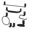 Kit Acessórios para Banheiro 7 Peças Linha Sofisticato Cor Preto Durín - 1