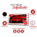 Ver imagem 3 de Kit Acessórios para Banheiro 7 Peças Linha Sofisticato Cor Preto Durín