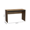 Ver imagem 5 de Kit Escritório B28 com Mesa e Estante com 6 Nichos - Mel/Preto