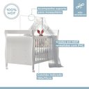 Ver mais imagens de Quarto de Bebê Completo com Guarda-Roupa, Berço e Cômoda Manu Branco