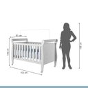 Ver imagem 4 de Quarto de Bebê Completo com Guarda-Roupa, Berço e Cômoda Manu Branco