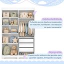 Ver imagem 3 de Quarto de Bebê Completo com Guarda-Roupa, Berço e Cômoda Manu Branco