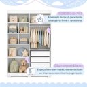 Ver imagem 4 de Quarto de Bebê Completo com Guarda-Roupa, Berço e Cômoda Manu Branco