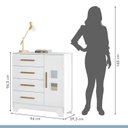 Ver imagem 5 de Quarto de Bebê Completo com Guarda-Roupa, Berço e Cômoda Manu Branco