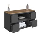 Ver imagem 5 de Balcão Gabinete de Banheiro Suspenso 88,4 com 2 Portas e 4 Gavetas Berlim