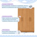 Ver imagem 2 de Quarto de Bebê Completo com Guarda-Roupa, Berço e Cômoda Manu Branco/Amadeirado