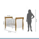 Ver imagem 4 de Quarto de Bebê Completo com Guarda-Roupa, Berço e Cômoda Manu Branco/Amadeirado