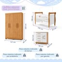 Ver imagem 3 de Quarto de Bebê Completo com Guarda-Roupa, Berço e Cômoda Manu