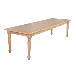 Conjunto Jantar Mesa Leonora Madeira Maciça 294x100 com 10 Cadeiras Paris Base Alumínio - Natural - 2
