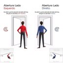 Ver imagem 4 de Kit Porta de Madeira Postigo 210x82cm Batente 11cm Eco Uniportas Abertura Esquerda Marrom