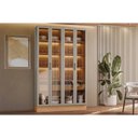 Ver imagem 1 de Módulo Cozinha Linea Allure Allure Adega Vinhos c/4PTAS Vidro 5 Prat 2GAVS e Leads 140cm Jequitiba/