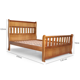 Cama Nathalia 1,40-  100% madeira maciça  - 4