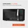 Forno Micro-ondas Mondial 34 Litros Mo-02-34 com 1400w Preto - 127v - 2