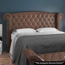 Ver imagem 2 de Cabeceira Cama Box Queen 160cm Provença e Recamier Veneto P02 Sintético Marrom - Mpozenato