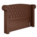 Ver imagem 7 de Cabeceira Cama Box Queen 160cm Provença e Recamier Veneto P02 Sintético Marrom - Mpozenato
