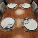 Ver mais imagens de Prato Raso Branco de Porcelana Germer Redondo 27cm Garden com Estampa Floral