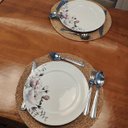 Ver imagem 3 de Prato Raso Branco de Porcelana Germer Redondo 27cm Garden com Estampa Floral