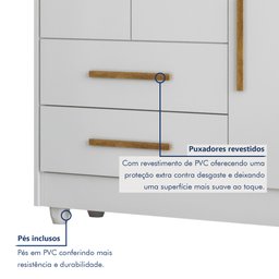 Quarto de Bebê Completo com Guarda-roupa, Berço e Cômoda Encantado - 2