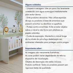 Quarto de Bebê Completo com Guarda-roupa, Berço e Cômoda Encantado - 19