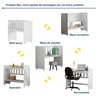 Quarto de Bebê Completo com Guarda-roupa, Berço e Cômoda Encantado - 12