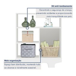 Quarto de Bebê Completo com Guarda-roupa, Berço e Cômoda Encantado - 15