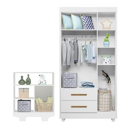 Quarto de Bebê Completo com Guarda-roupa, Berço e Cômoda Encantado - 20