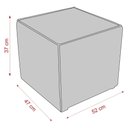 Ver imagem 4 de Poltrona de Balanço 66cm com Puff Multimóveis Cr45268 Cinza