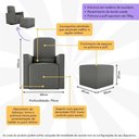Ver imagem 5 de Poltrona de Balanço 66cm com Puff Multimóveis Cr45268 Cinza