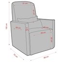 Ver imagem 7 de Poltrona de Balanço 66cm com Puff Multimóveis Cr45268 Cinza