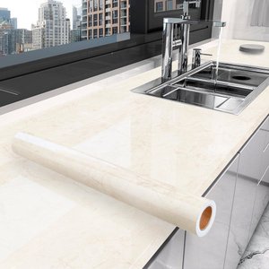 Kit 3 Rolos Papel Parede Lavavel Hd Marmore Travertino (6m) Open Star 32566