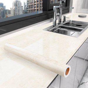 Kit 3 Rolos Papel Parede Lavavel Hd Marmore Travertino (6m) Open Star 32566