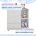 Ver mais imagens de Quarto de Bebê Completo com Guarda-Roupa, Berço e Cômoda Lipe Branco