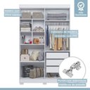 Ver imagem 6 de Quarto de Bebê Completo com Guarda-roupa, Berço e Cômoda Lipe