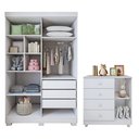 Ver imagem 4 de Quarto de Bebê Completo com Guarda-roupa, Berço e Cômoda Lipe