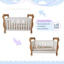 Ver mais imagens de Quarto de Bebê Completo com Guarda-Roupa, Berço e Cômoda Lipe Marrom/Amadeirado/Branco