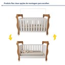 Ver mais imagens de Quarto de Bebê Completo com Guarda-Roupa, Berço e Cômoda Lipe Marrom/Amadeirado/Branco