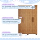 Ver imagem 4 de Quarto de Bebê Completo com Guarda-Roupa, Berço e Cômoda Lipe Marrom/Amadeirado/Branco