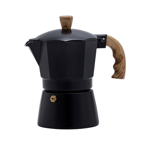 Cafeteira Italiana Gourmet em Alumínio Black 150 ml Oxford