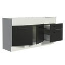 Ver imagem 5 de Balcão de Pia Cozinha 150 cm 2 Portas e 2 Gavetas (Sem Tampo e Pia) Branco/Preto Agata Madesa