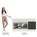 Ver imagem 6 de Balcão de Pia Cozinha 150 cm 2 Portas e 2 Gavetas (Sem Tampo e Pia) Branco/Preto Agata Madesa