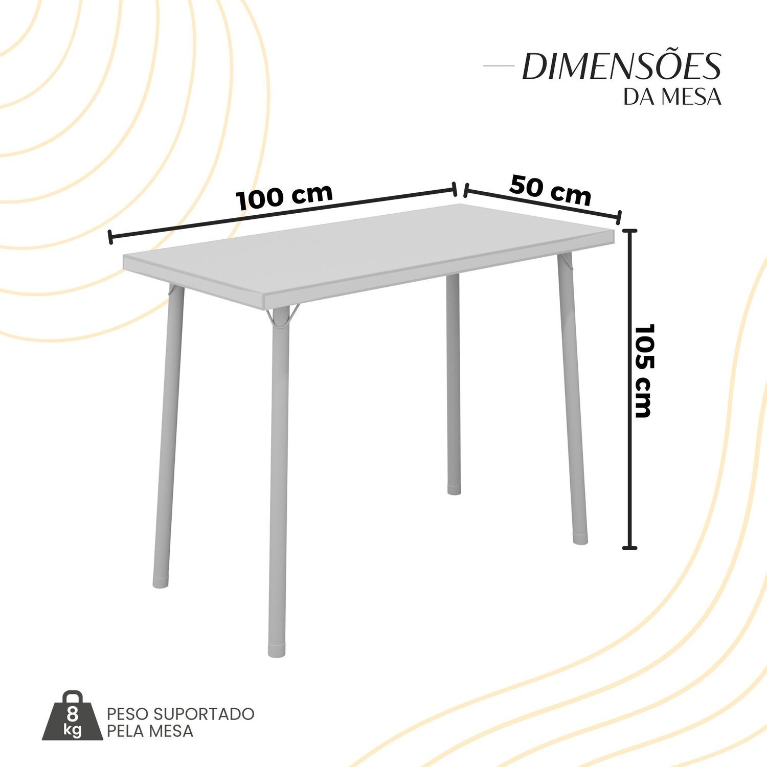 Conjunto Sala de Jantar Mesa Retangular 100x50cm Tampo Mdp 25mm 4 Banquetas Blumenau Yescasa - 3