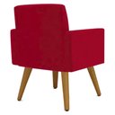 Ver imagem 3 de Poltrona Para Sala Decorativa Nina Pés Palito Suede Vermelho Click Pol